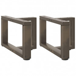 Nogi do stolika kawowego w kształcie litery T 2 szt. Czarne 40x25x(30-31) cm Stal