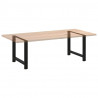 Nogi do stołu jadalnego czarne 2 szt. 90x(72-73) cm stal