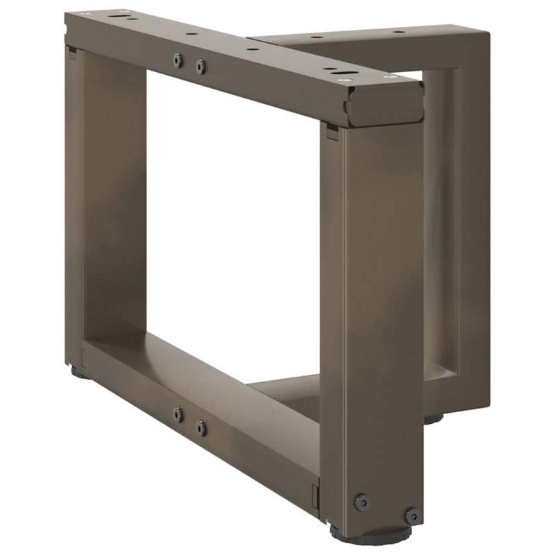 Nogi do stolika kawowego w kształcie litery T 2 szt. Czarne 40x25x(30-31) cm Stal