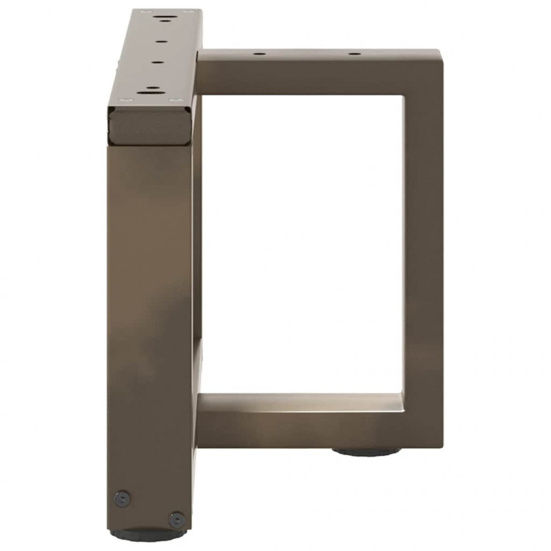 Nogi do stolika kawowego w kształcie litery T 2 szt. Czarne 40x25x(30-31) cm Stal