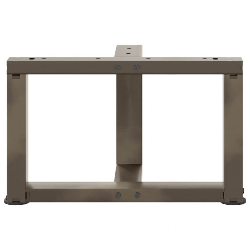 Nogi do stolika kawowego w kształcie litery T 2 szt. Czarne 40x25x(30-31) cm Stal
