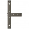 Nogi do stolika kawowego w kształcie litery T 2 szt. Czarne 40x25x(30-31) cm Stal