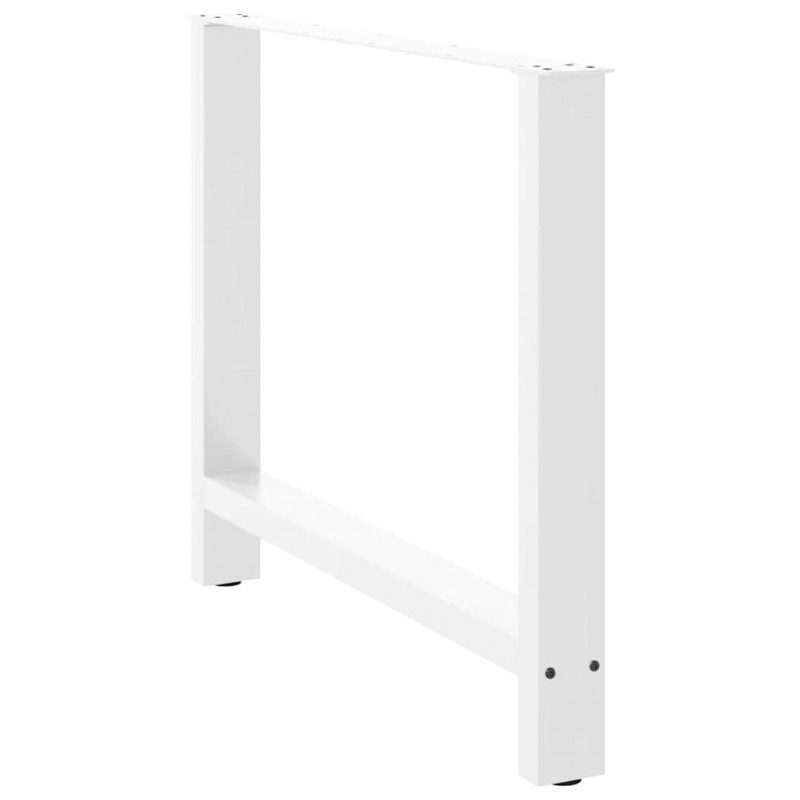 Nogi do stołu jadalnego białe 2 szt. 90x(72-73) cm stal