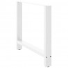 Nogi do stołu jadalnego białe 2 szt. 90x(72-73) cm stal