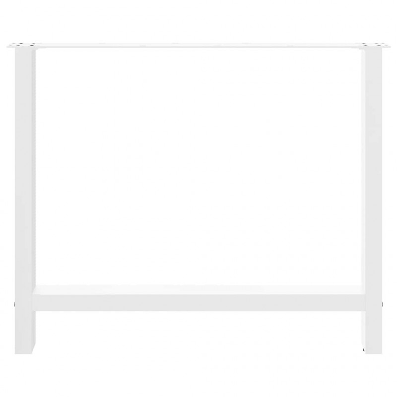 Nogi do stołu jadalnego białe 2 szt. 90x(72-73) cm stal