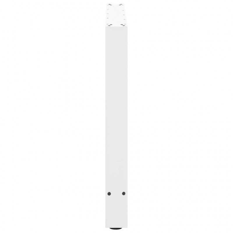 Nogi do stołu jadalnego białe 2 szt. 90x(72-73) cm stal