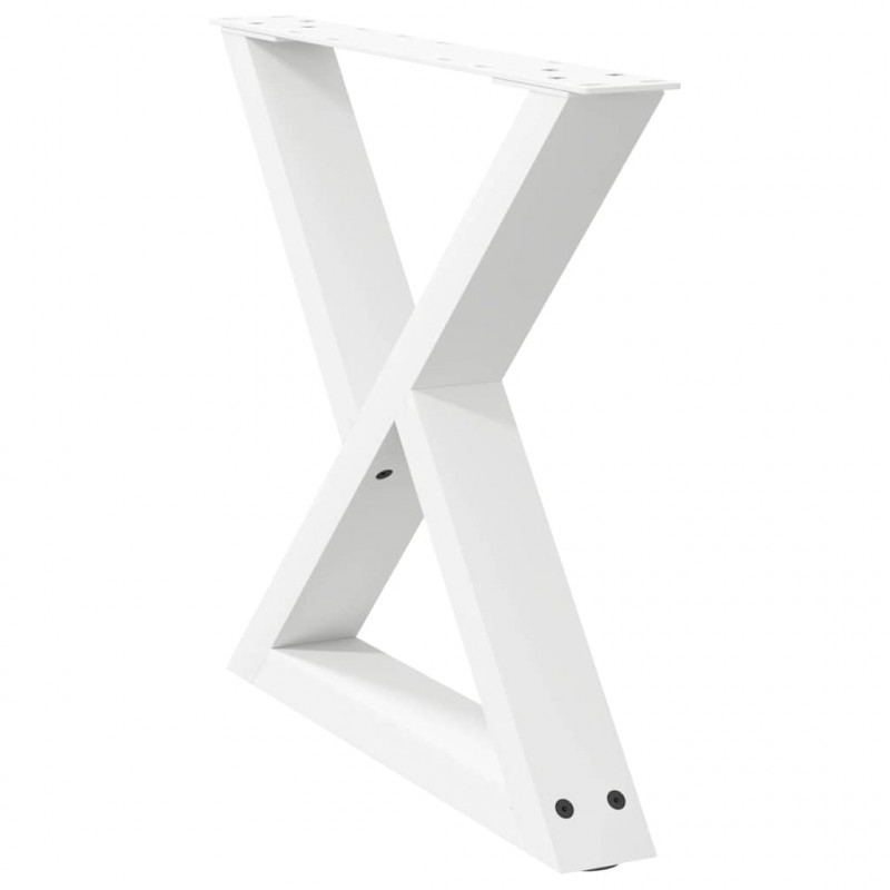 Nogi do stolika kawowego 2 szt. Białe 50x(42-43,3) cm Stal