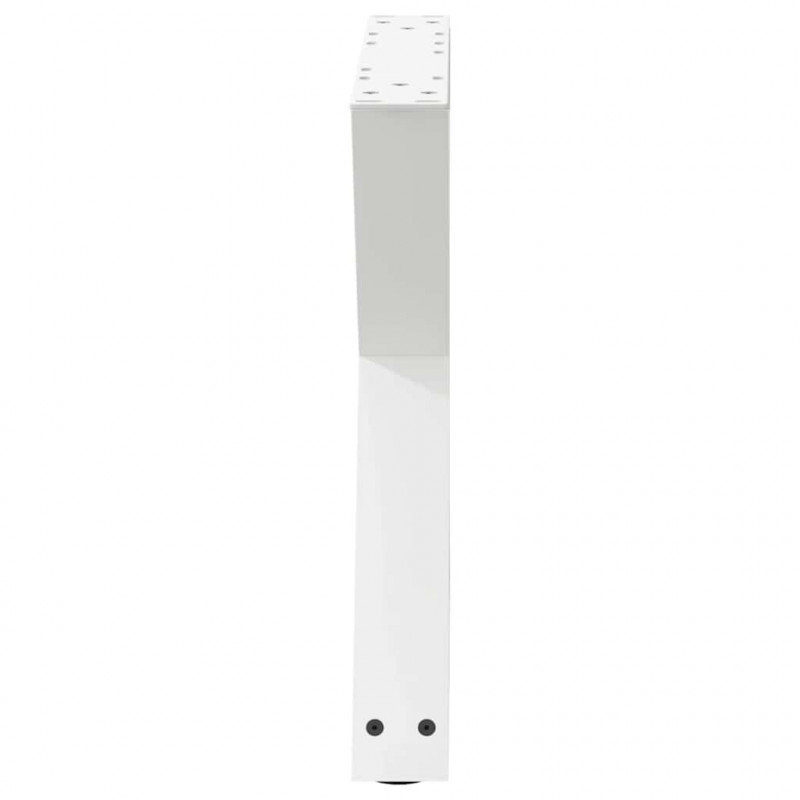 Nogi do stolika kawowego 2 szt. Białe 50x(42-43,3) cm Stal
