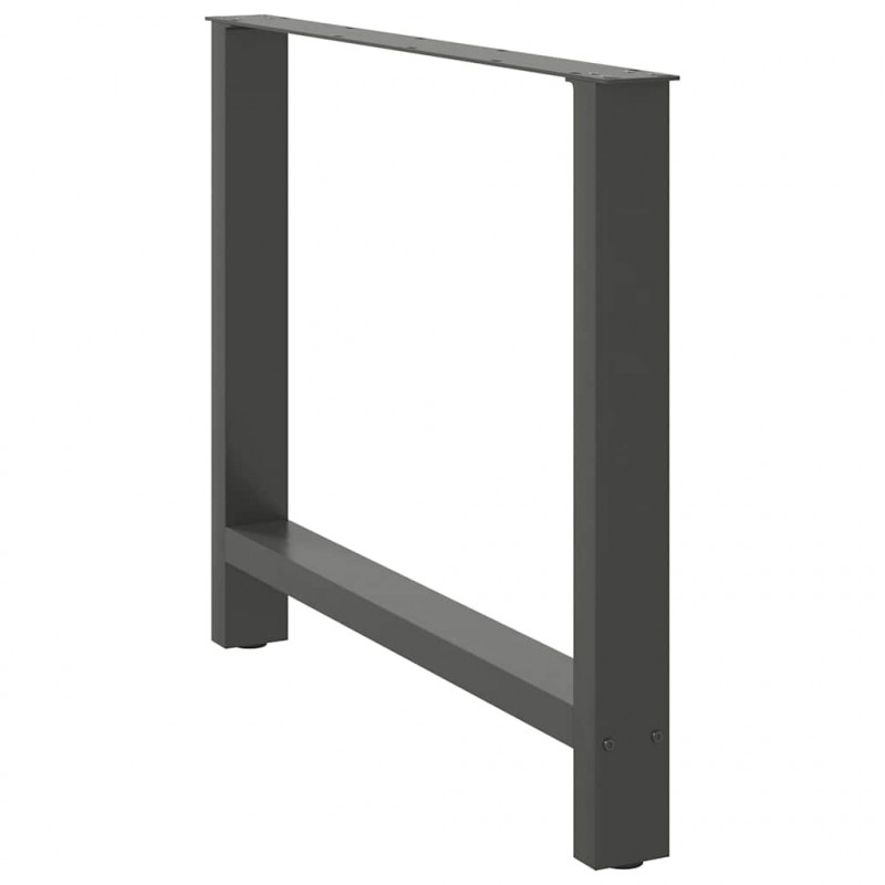 Nogi do stołu jadalnego Antracyt 2 szt. 90x(72-73) cm Stal