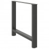 Nogi do stołu jadalnego Antracyt 2 szt. 90x(72-73) cm Stal