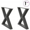 Nogi do stolika kawowego 2 szt. Antracyt 50x(42-43,3) cm Stal