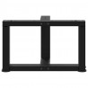 Nogi do stolika kawowego w kształcie litery T 2 szt. Czarne 50x25x(30-31) cm Stal