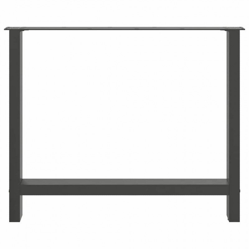 Nogi do stołu jadalnego Antracyt 2 szt. 90x(72-73) cm Stal