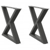 Nogi do stolika kawowego 2 szt. Antracyt 50x(42-43,3) cm Stal