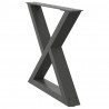 Nogi do stolika kawowego 2 szt. Antracyt 50x(42-43,3) cm Stal