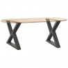 Nogi do stolika kawowego 2 szt. Antracyt 50x(42-43,3) cm Stal