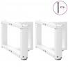 Nogi do stolika kawowego w kształcie litery T 2 szt. Białe 50x25x(30-31) cm Stal