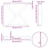 Nogi do stolika kawowego 2 szt. Antracyt 50x(42-43,3) cm Stal