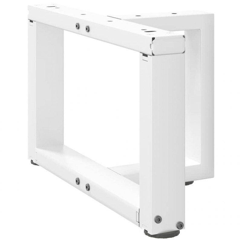Nogi do stolika kawowego w kształcie litery T 2 szt. Białe 50x25x(30-31) cm Stal