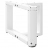 Nogi do stolika kawowego w kształcie litery T 2 szt. Białe 50x25x(30-31) cm Stal