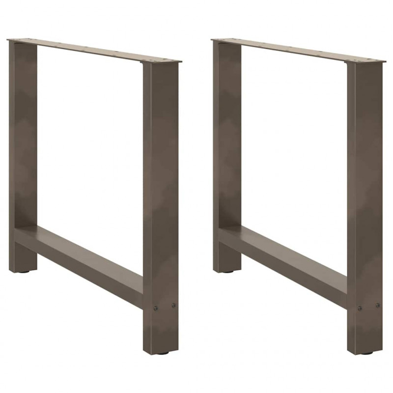 Nogi do stołu jadalnego Naturalna stal 2 szt. 90x(72-73) cm Stal