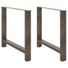 Nogi do stołu jadalnego Naturalna stal 2 szt. 90x(72-73) cm Stal