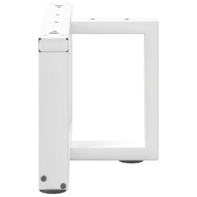 Nogi do stolika kawowego w kształcie litery T 2 szt. Białe 50x25x(30-31) cm Stal