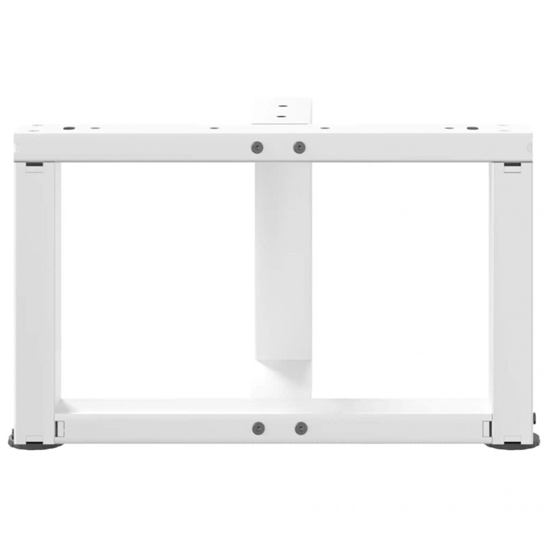 Nogi do stolika kawowego w kształcie litery T 2 szt. Białe 50x25x(30-31) cm Stal