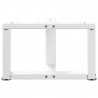 Nogi do stolika kawowego w kształcie litery T 2 szt. Białe 50x25x(30-31) cm Stal