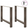 Nogi do stołu jadalnego Naturalna stal 2 szt. 90x(72-73) cm Stal