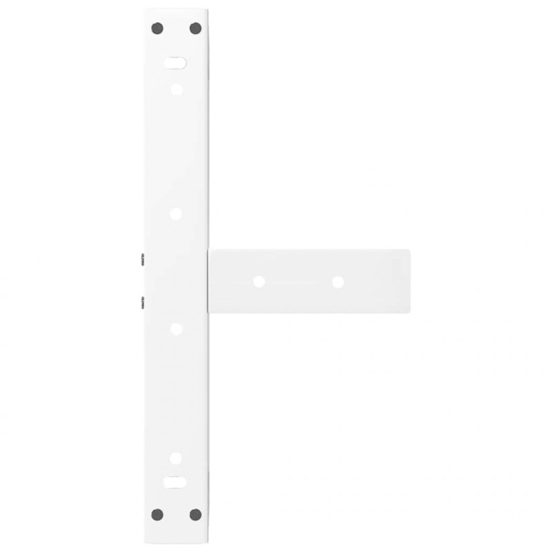 Nogi do stolika kawowego w kształcie litery T 2 szt. Białe 50x25x(30-31) cm Stal
