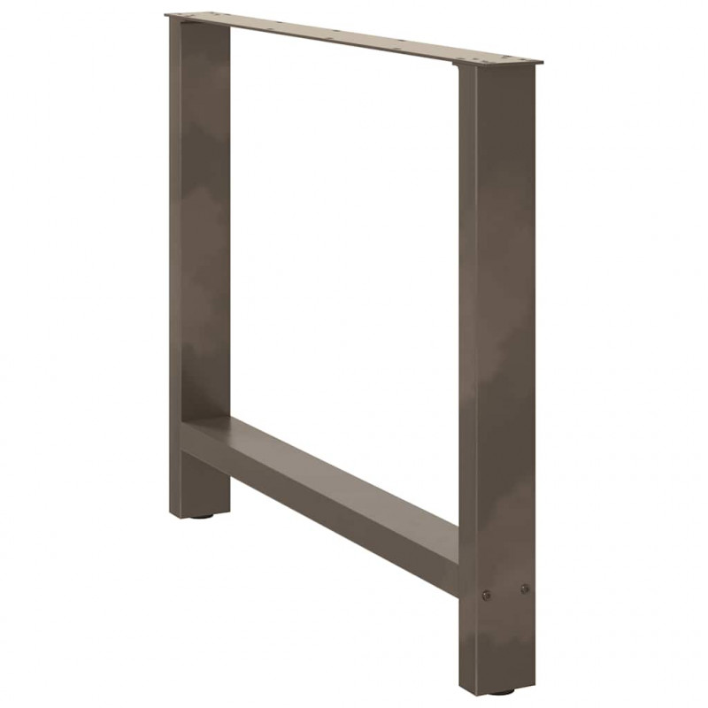 Nogi do stołu jadalnego Naturalna stal 2 szt. 90x(72-73) cm Stal