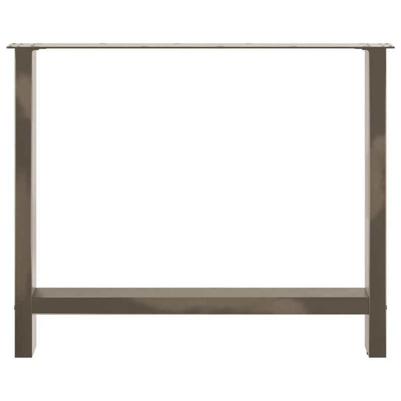 Nogi do stołu jadalnego Naturalna stal 2 szt. 90x(72-73) cm Stal