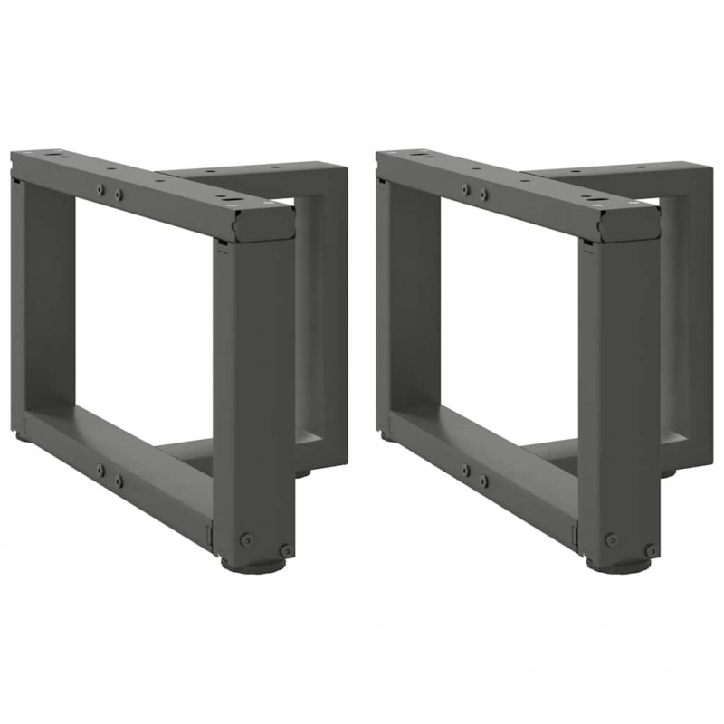 Nogi do stolika kawowego w kształcie litery T 2 szt. Antracyt 50x25x(30-31) cm Stal