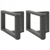 Nogi do stolika kawowego w kształcie litery T 2 szt. Antracyt 50x25x(30-31) cm Stal