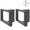 Nogi do stolika kawowego w kształcie litery T 2 szt. Antracyt 50x25x(30-31) cm Stal