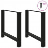 Nogi do stołu jadalnego czarne 2 szt. 100x(72-73) cm stal