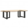 Nogi do stolika kawowego w kształcie litery T 2 szt. Antracyt 50x25x(30-31) cm Stal