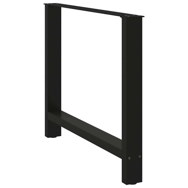 Nogi do stołu jadalnego czarne 2 szt. 100x(72-73) cm stal
