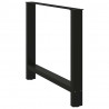Nogi do stołu jadalnego czarne 2 szt. 100x(72-73) cm stal