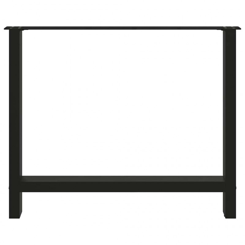 Nogi do stołu jadalnego czarne 2 szt. 100x(72-73) cm stal