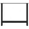 Nogi do stołu jadalnego czarne 2 szt. 100x(72-73) cm stal