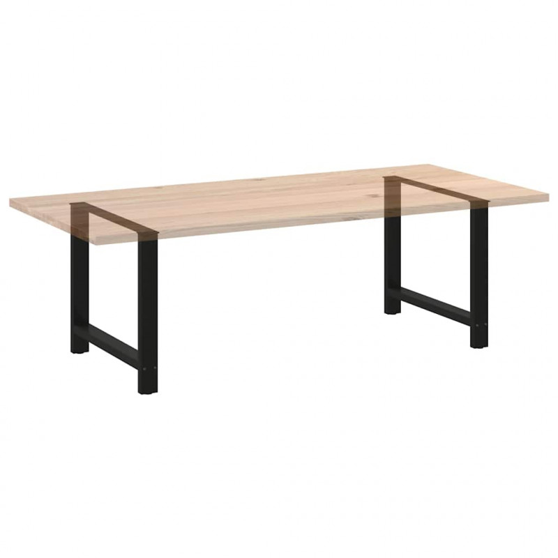 Nogi do stołu jadalnego czarne 2 szt. 100x(72-73) cm stal