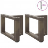 Nogi do stolika kawowego w kształcie litery T 2 szt. Czarne 50x25x(30-31) cm Stal