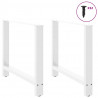 Nogi do stołu jadalnego białe 2 szt. 100x(72-73) cm stal