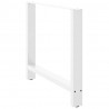 Nogi do stołu jadalnego białe 2 szt. 100x(72-73) cm stal