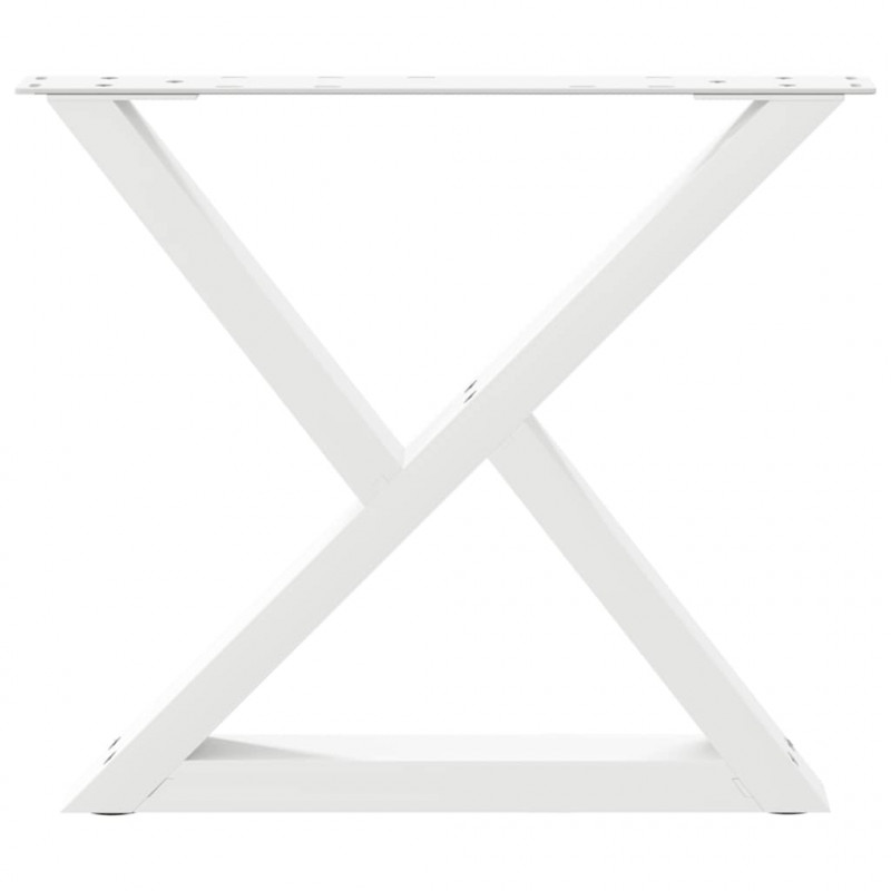 Nogi do stolika kawowego 2 szt. Białe 60x(42-43,3) cm Stal