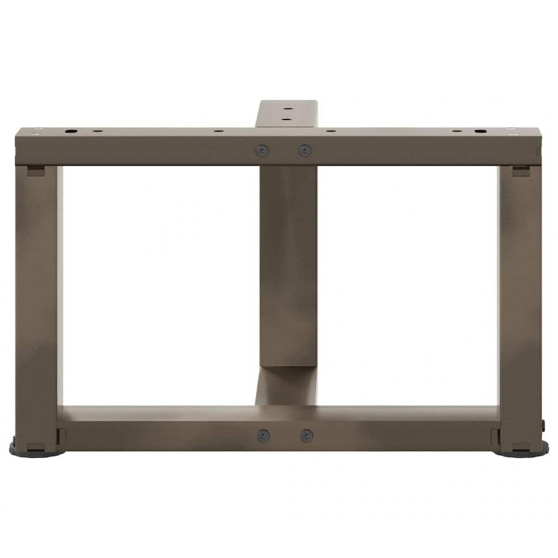 Nogi do stolika kawowego w kształcie litery T 2 szt. Czarne 50x25x(30-31) cm Stal