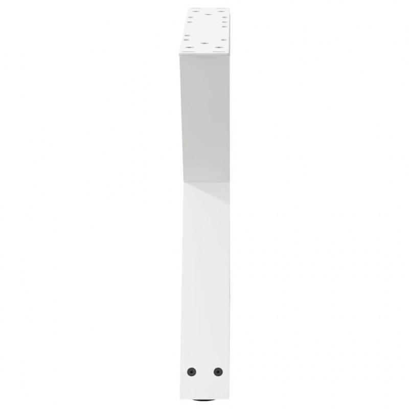 Nogi do stolika kawowego 2 szt. Białe 60x(42-43,3) cm Stal