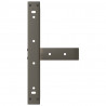 Nogi do stolika kawowego w kształcie litery T 2 szt. Czarne 50x25x(30-31) cm Stal